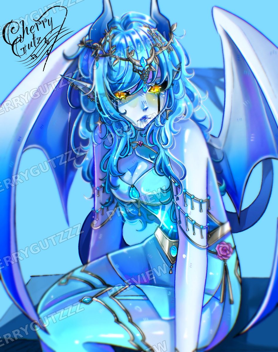 Glacial Goddess artwork by Cherrygutzzz — watermarked preview