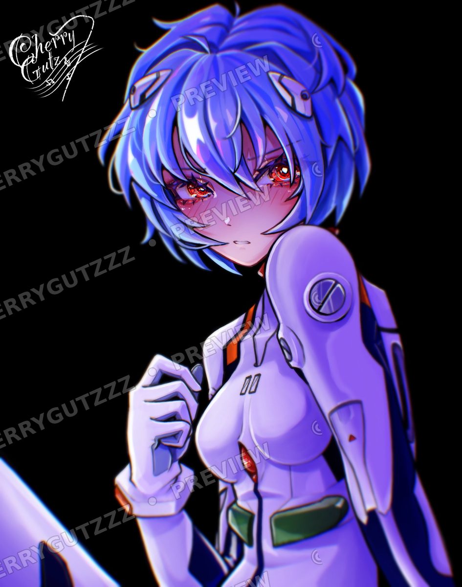 Rei Ayanami artwork by Cherrygutzzz — watermarked preview