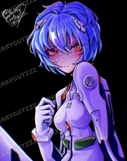 Rei Ayanami artwork by Cherrygutzzz — watermarked preview